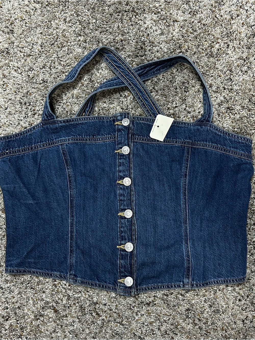 Levi’s Denim Button-Front Women’s Jeans Corset Top - Blue